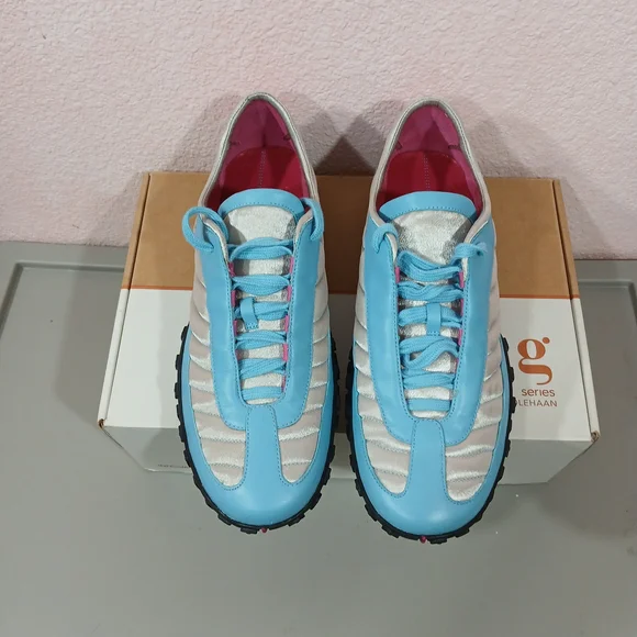 Rare Find **New Nike Lab G Series Quilted Silver, Blue and Pink Sneakers - Picture 3 of 11